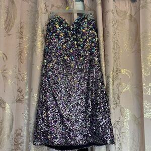 Sequin Strapless Dress